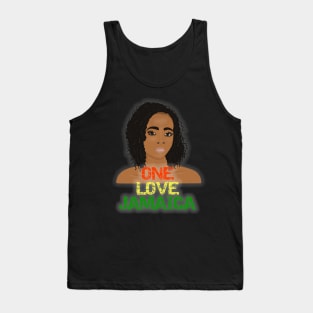 One Love Jamaica Black Woman Sisterlocks Tank Top